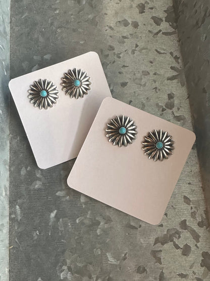 Turquoise concho studs